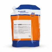 ELKALUB GLG 16/N00 Special fluid grease for gear in a 2 kg tube bag with orange-blue print.