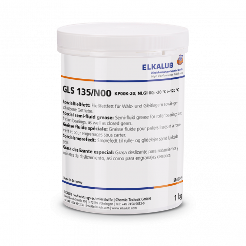 ELKALUB GLS 135/N00 Special fluid grease in a white 1 kg plastic can