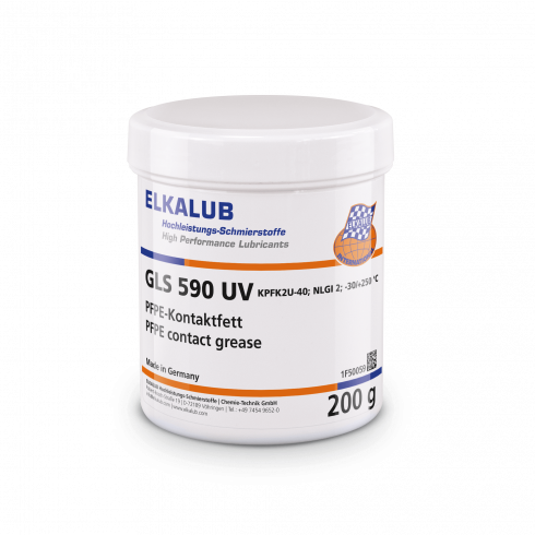 ELKALUB GLS 590 UV in einer weißen 200-g-Kunststoffdose