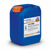 ELKALUB LFC 800 Spezial­öl für Schlauch­pumpen im blauen 5-Liter-Kanister mit weißem Etikett. Auf dem Etikett sind ein NSF- und ein H1-zertifiziert-Logo aufgedruckt.