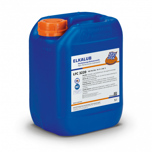 ELKALUB LFC 3220 White oil in a blue 5-liter canister