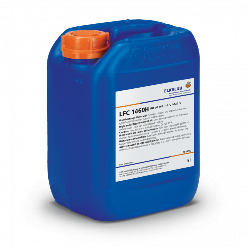 ELKALUB LFC 1460H High-perfor­mance mineral oil with adhesive additives in a blue 5-liter canister